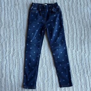 Boden stretch pull on jeans size 8 polka dot